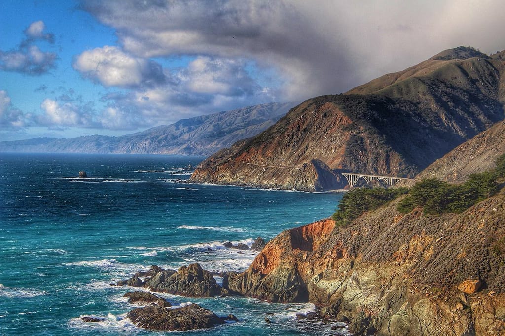 A photo of the Big Sur Coastline, showing the Bixby Bridge.